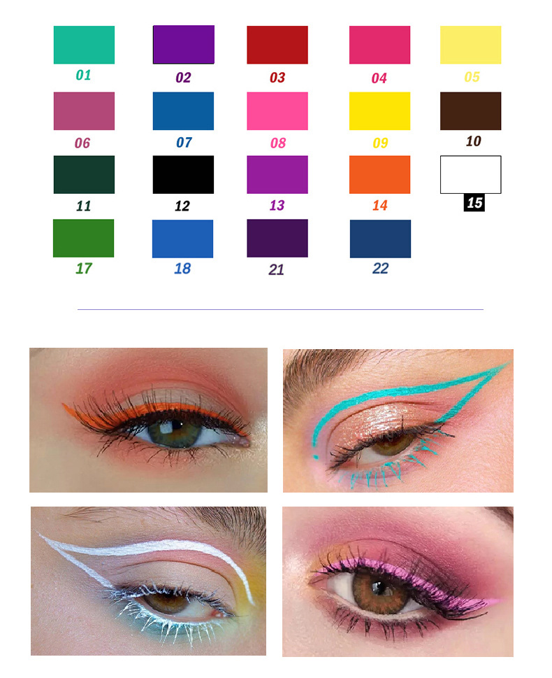 Oem Makeup Eyeliner 24 Hours Delineador De Colores Eyeliner Gel Cream Waterproof Eye Liner Custom logo