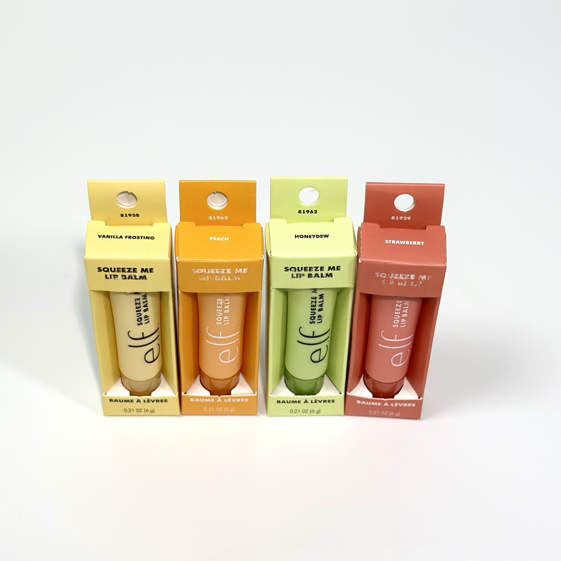 Vegan Colored Cream Lip Balm Moisturizing Hydrating Repairing Lip Primer Peach Strawberry Fruit-Flavored Lip
