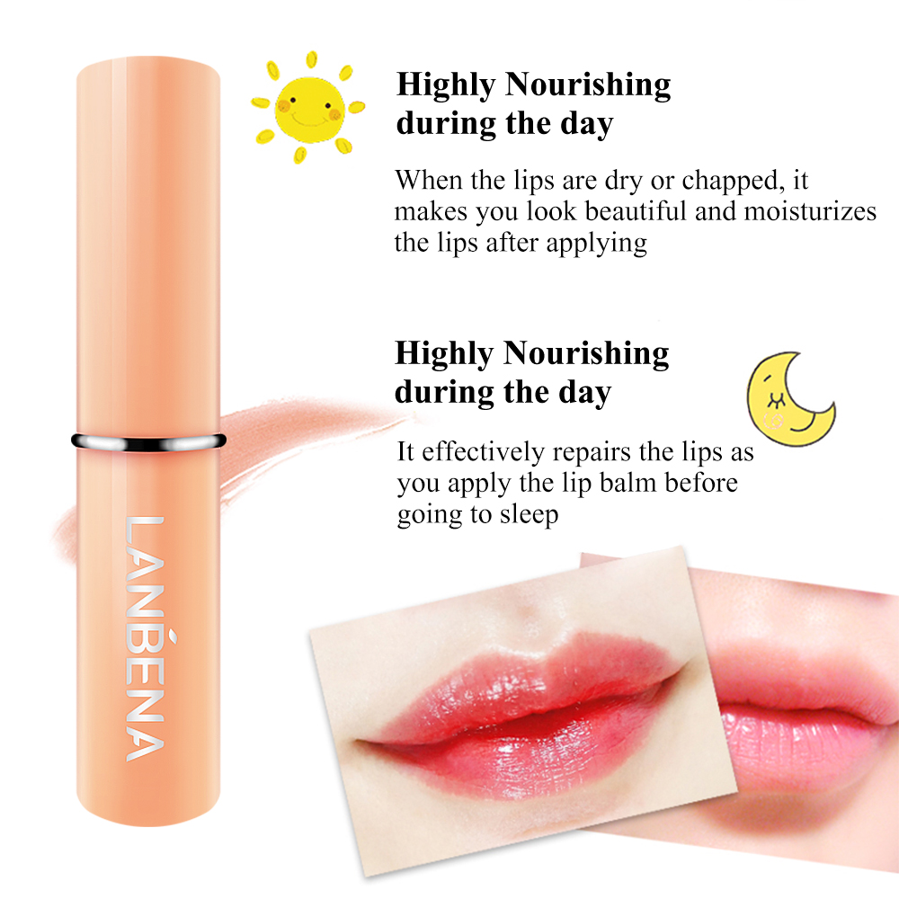 LANBENA Custom Healing Lip Balm Discolor Lipstick Lip Primer Reduce Lip Fine Lines