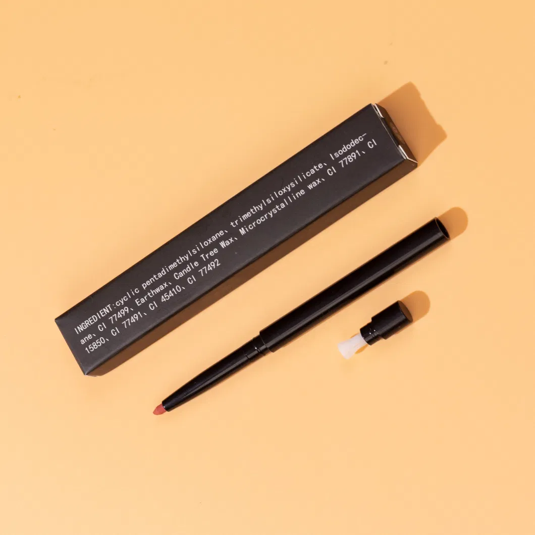 Long Lasting Dark Brown Lipliner Pencil Private Label Waterproof Vegan Cruelty Free Creamy Lip Liner