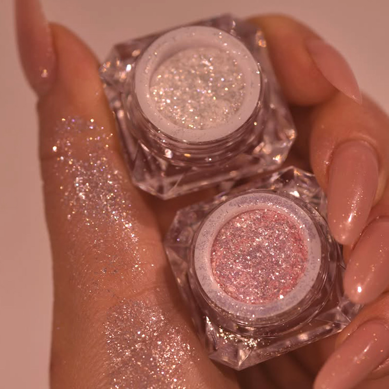 Pigment Metallic Loose Eyeshadow Powder Waterproof Shimmer &amp; Luminous Cosmetic Grade Sparkle Iridescent Effect Color