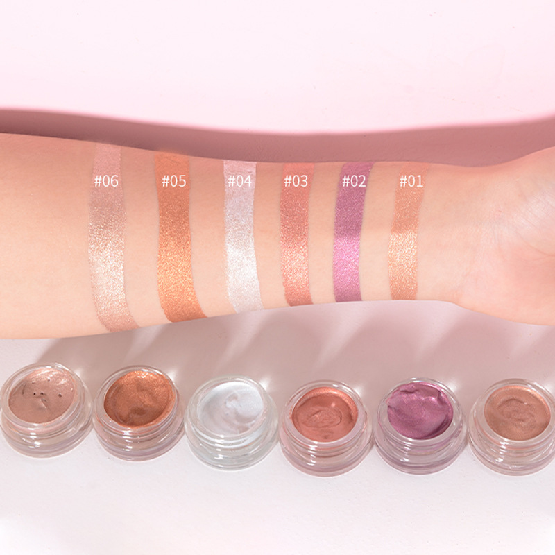 Wholesale Cosmetics Makeup Shimmer Glitter Vegan Cream Eyeshadow Velvet Creamy Eye Shadow