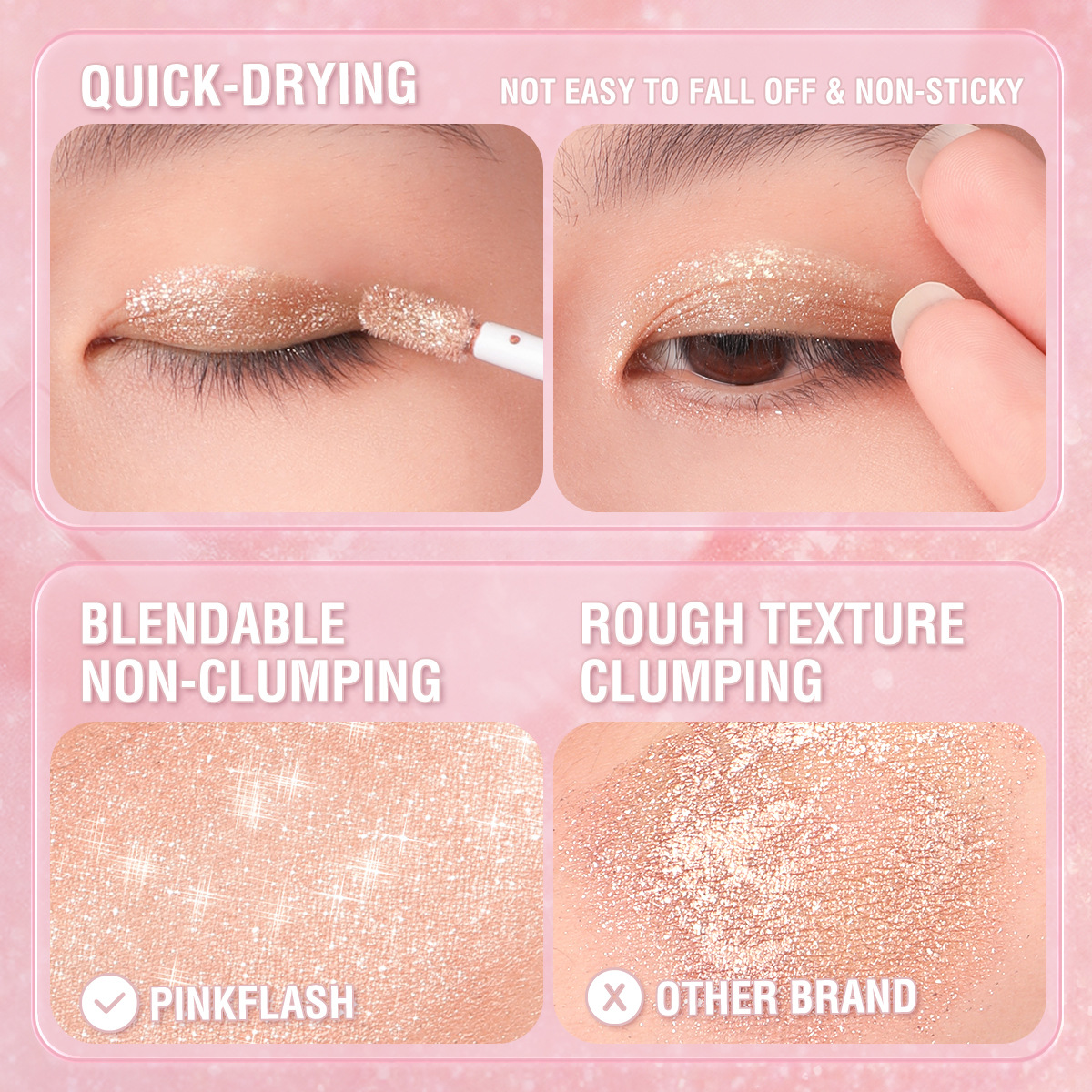 Duoduo PFE18 Custom logo Fashion Beauty Productcs Best Selling Colorful Glitter Liquid Eyeshadow