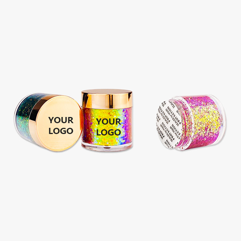 Hot Sales Duochrome Eyeshadow Pigment 5g Chunky Mix Glitter for Dark Skin Tones Loose Chunky Glitter Eyeshadow Shimmer Finish