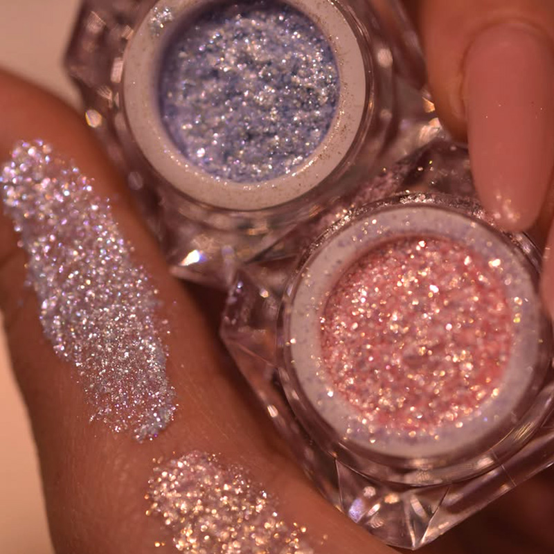 Pigment Metallic Loose Eyeshadow Powder Waterproof Shimmer &amp; Luminous Cosmetic Grade Sparkle Iridescent Effect Color