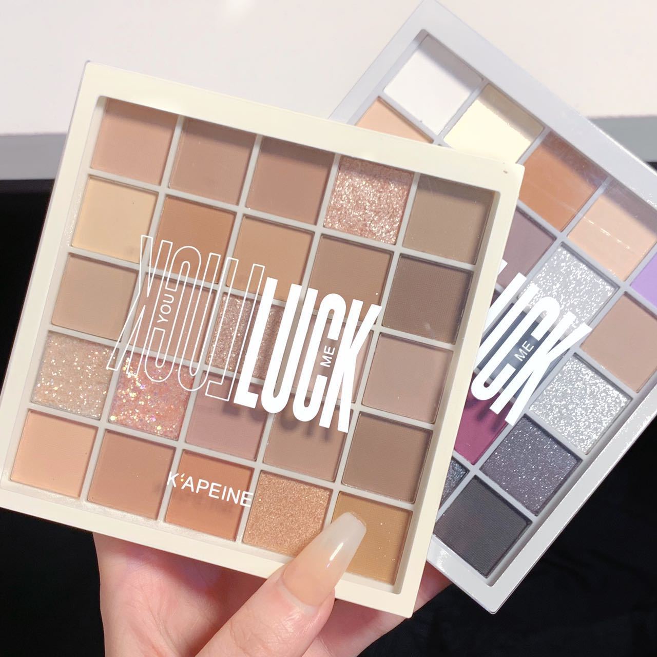 Wholesale 25-Color Lucky Cube Eyeshadow Palette Pearlescent Matte Earth Tone Mineral Powder Source Factory