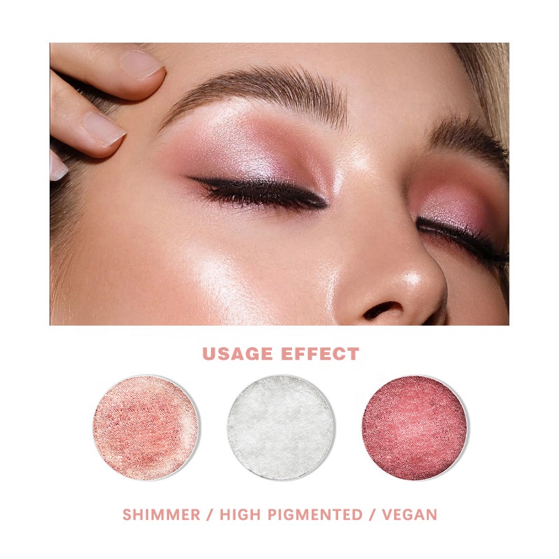 15colors High Pigment Customized Glitter Eye Shadow Private Label Single Shimmer Eyeshadow Cream