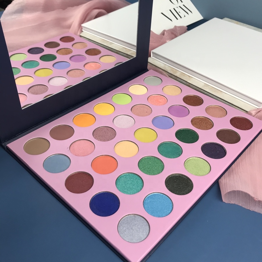 35 COLOR PALETTE - High Quality Custom Private Label Wholesale Eye Shadow Makeup Magnetic Palette Vegan Matte Luminous Metallic Nature Cream Powder