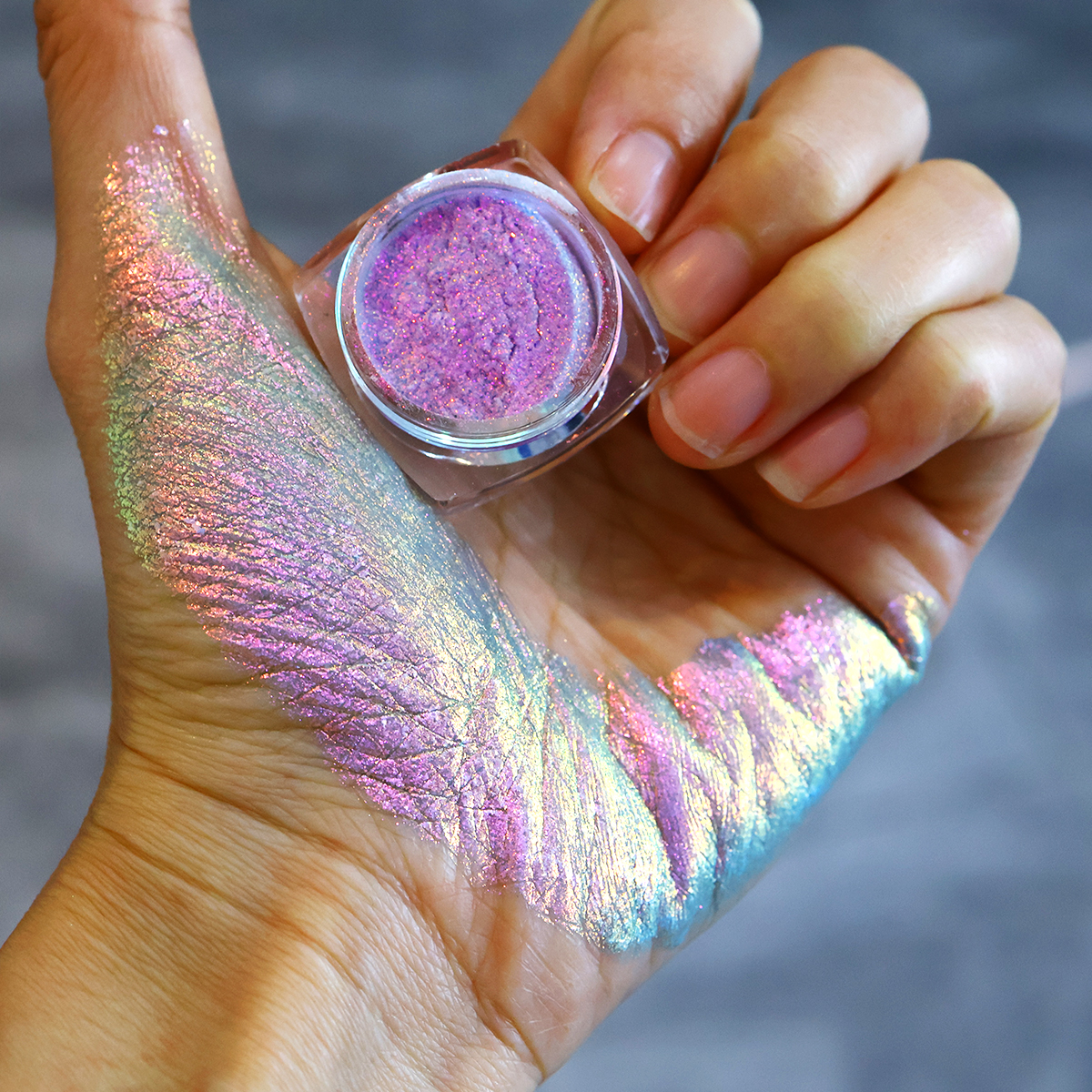 High Iridescence Aurora Multichrome Pigment Powder Loose Hypershift Eyeshadow Pigment, Candy Chameleon Color Shift for Eyes