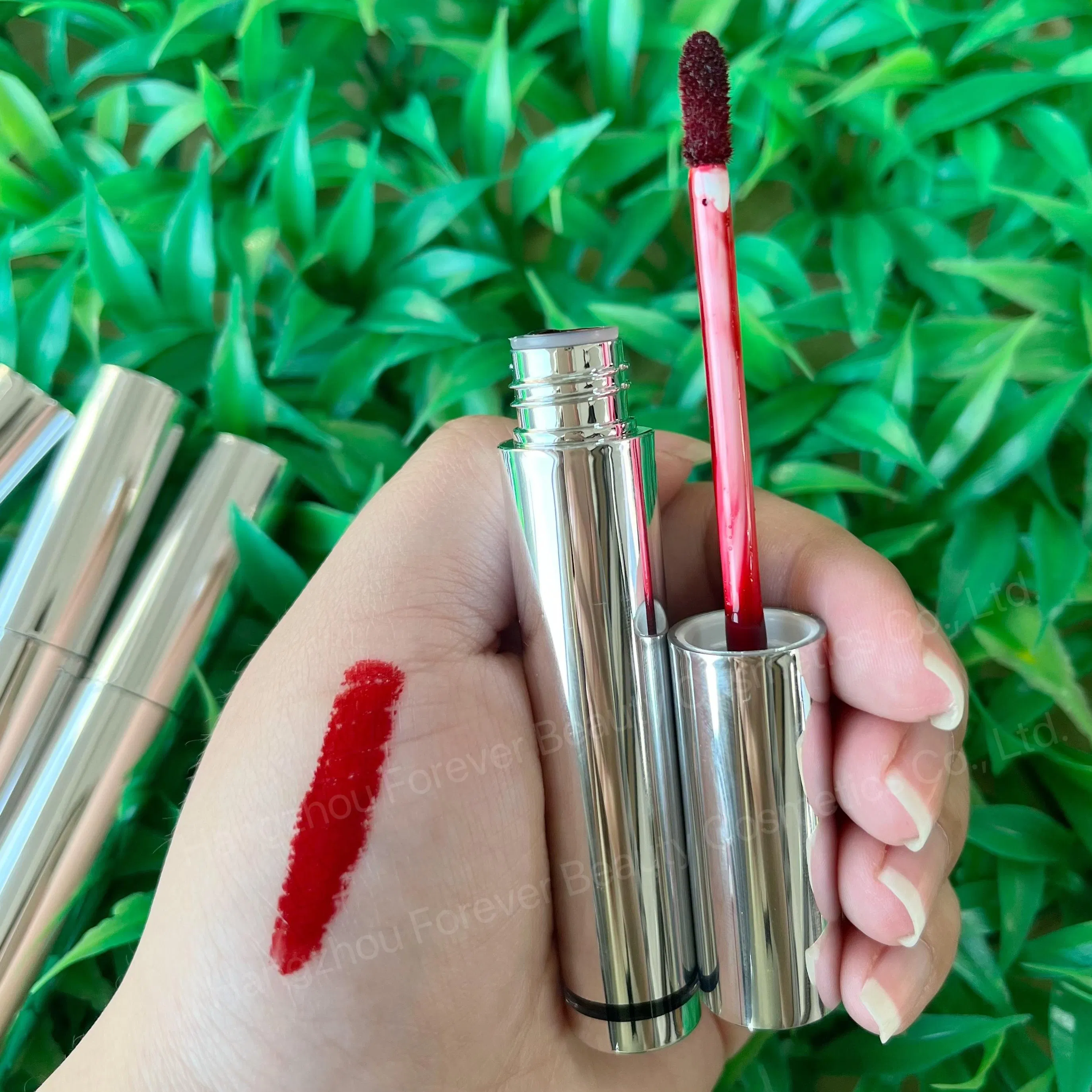 New Arrival Peel off Long Lasting Waterproof Lipgloss Vibrant Pour Color Matte Cherry Red Lip Stain with Private Label
