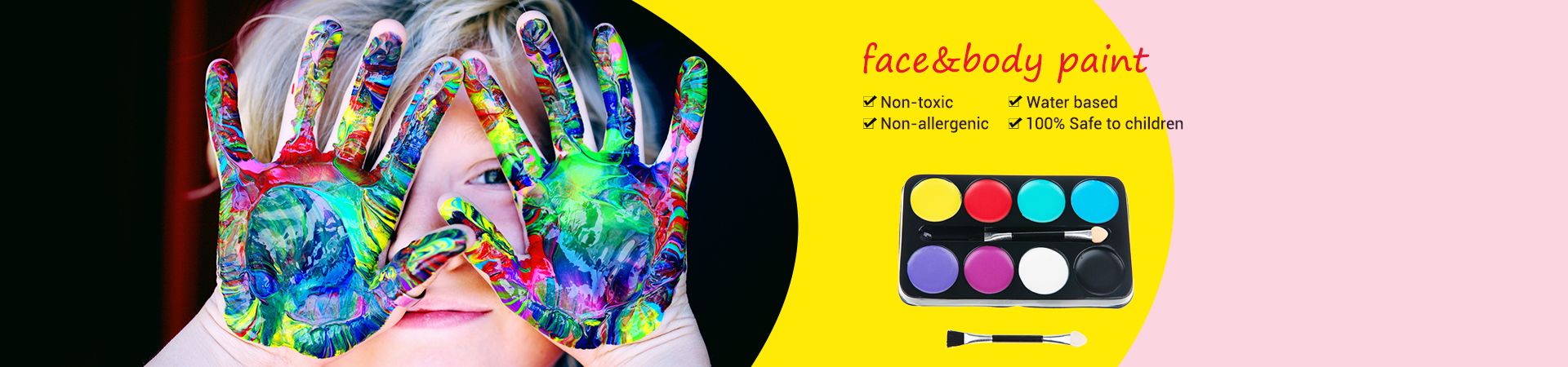 Wholesale Face and Body Paint Kit Banner