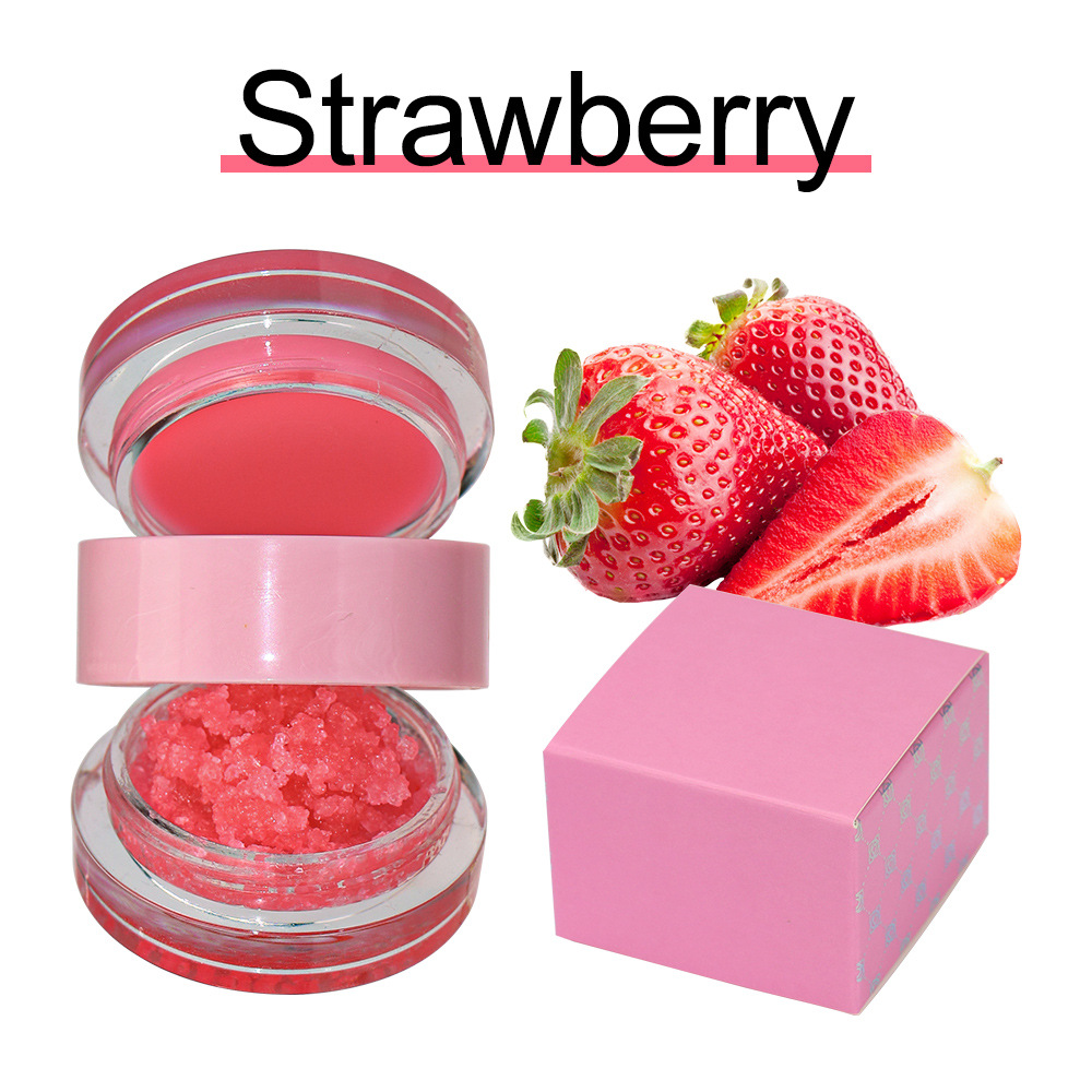 Private Label 2-in-1 Dual Lip Scrub Moisturizing Cream | Exfoliating Mineral Lip Scrub Dark Lips | Wholesale Vegan Lip Care