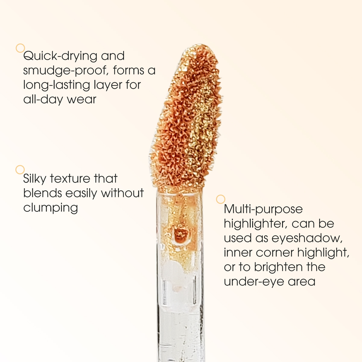 Private Label Wholesale OEM Liquid Eyeshadow Gold Glitter Highlighter Sparkling Silver Gold Glitter Eyeshadow