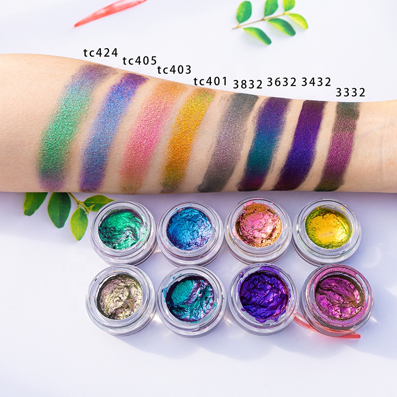 Radiant High Pigment Blue Eye Looks Private Label Cream Multichrome Eye Shadow