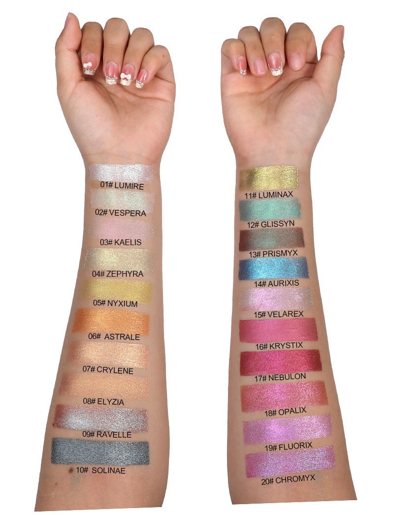 New Custom Private Label Mineral Cream Eyeshadow Highlighter High Pigment Vegan Cruelty Free