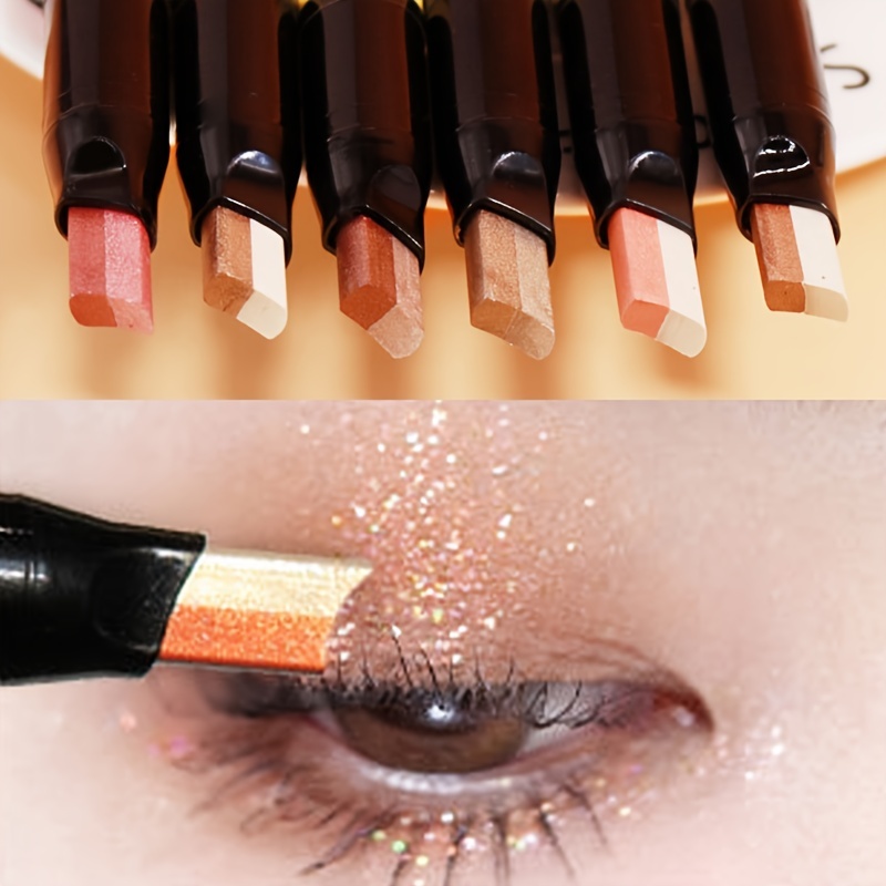 Custom Dual Color Metallic Shimmer Waterproof Long Lasting Eyeshadow Stick OEM Private Label Wholesale Makeup Branded