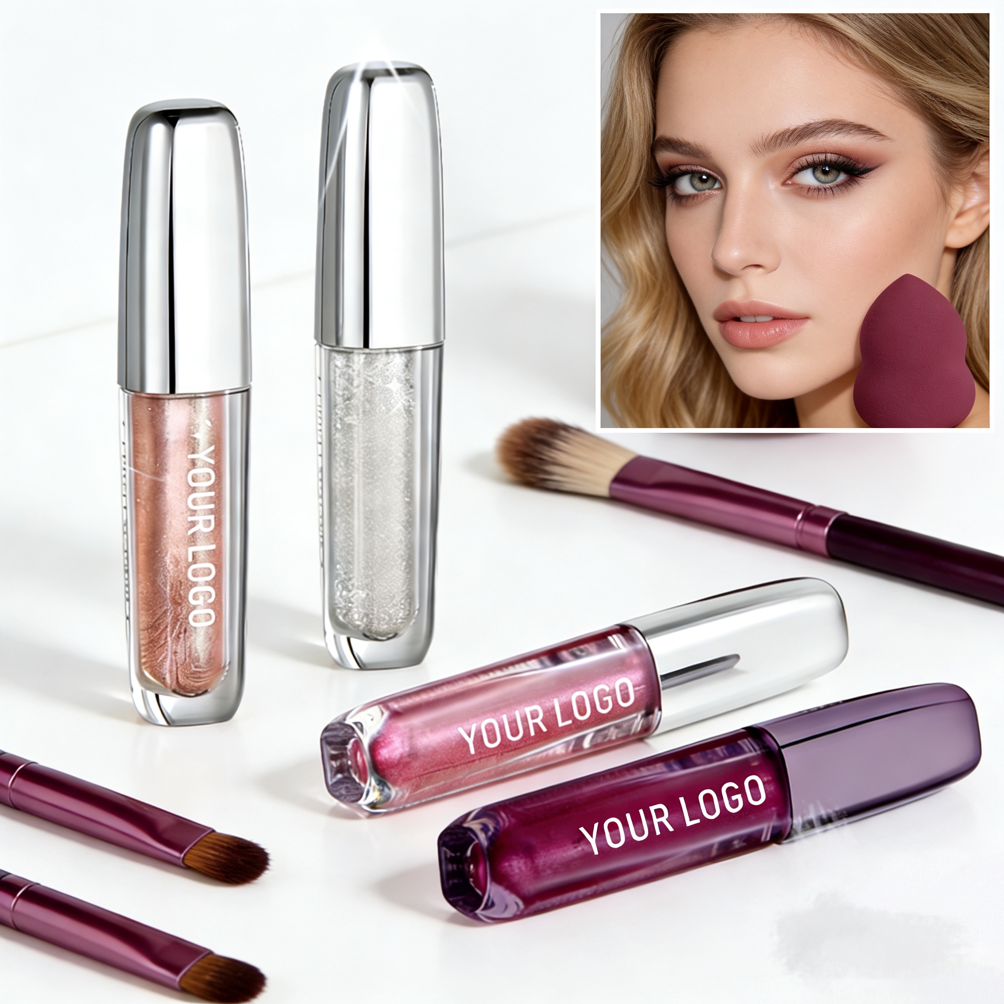 6-Color Mineral Liquid Eyeshadow Palette, Glitter Finish, Smooth Formula, Custom Logo Available, for All Skin Tones