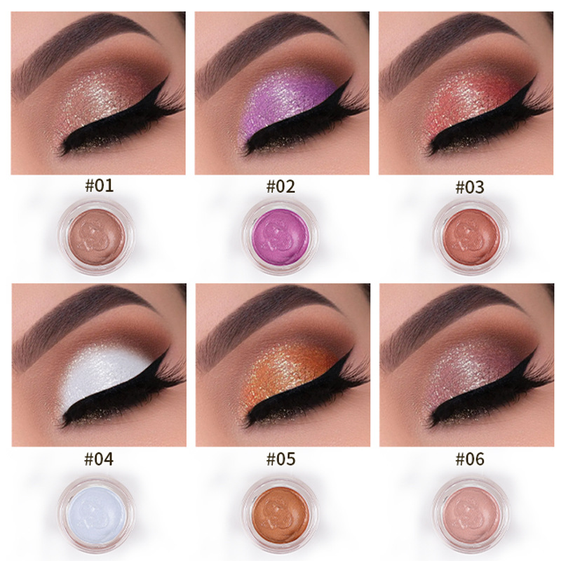 Wholesale Cosmetics Makeup Shimmer Glitter Vegan Cream Eyeshadow Velvet Creamy Eye Shadow
