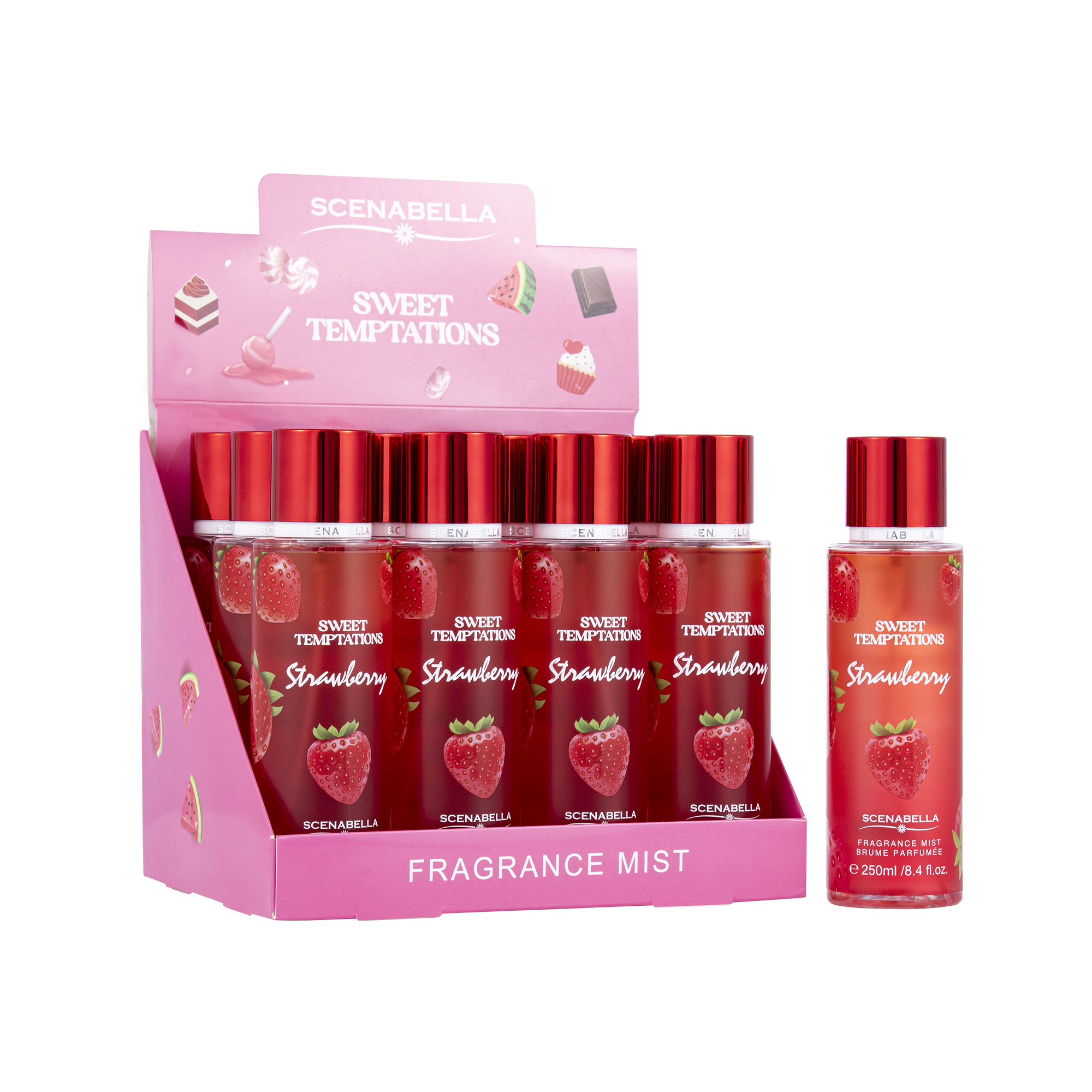 250ml Private Label Women's Strawberry Scented Eco-Friendly Long Lasting Spray Perfume Fragrance Body Lotion