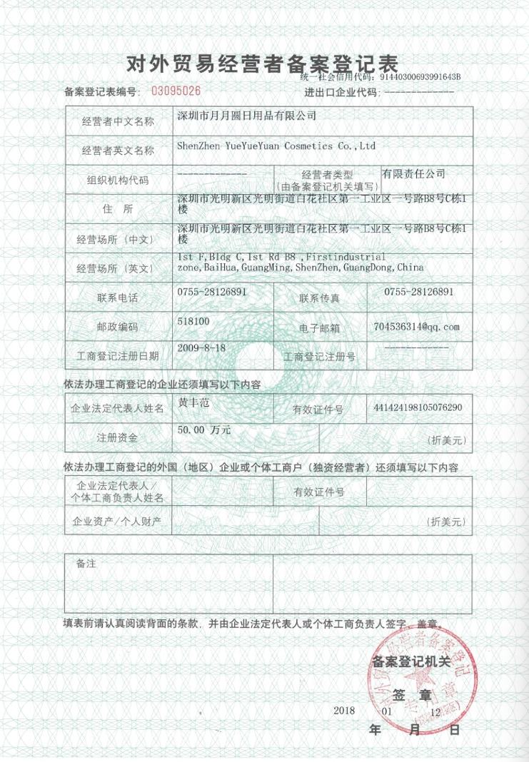 Export Licence