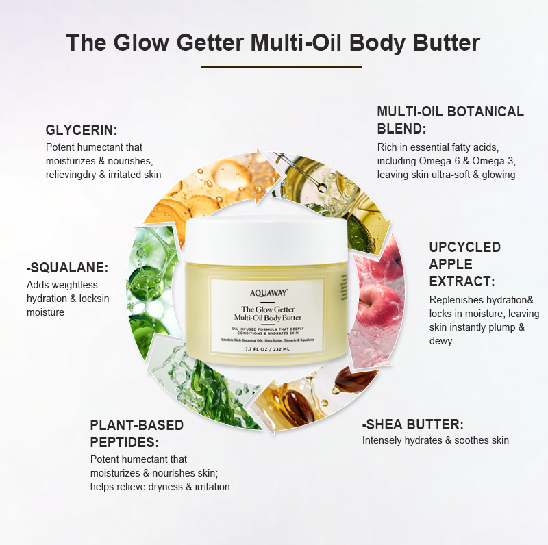 OEM Natural Organic Facial Body Lotion For All Skin Type Moisturizing Smoothing Firming Whipped Shea Butter Body Butter Cream