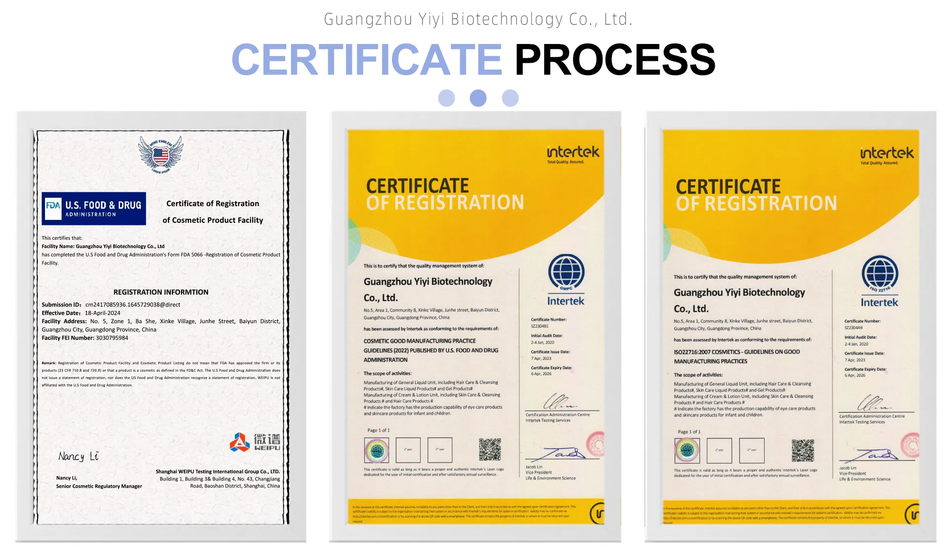 Certifications Display