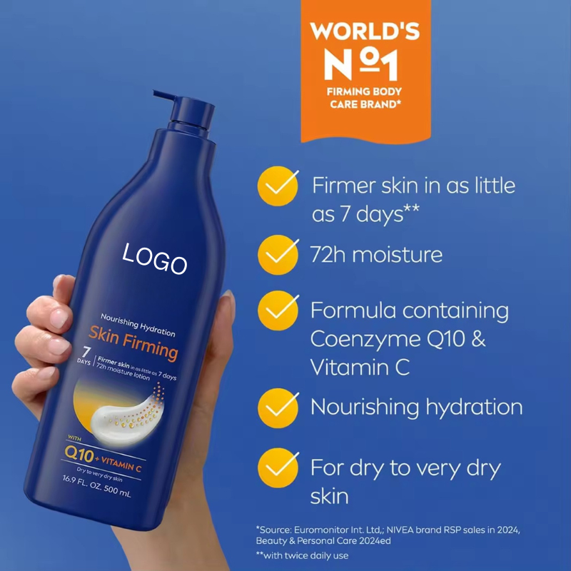XM Private Label Nourishing Hydration Skin Firming Body Lotion OEM ODM Unique Formula Enriched With Coenzyme Q10 and Vitamin C
