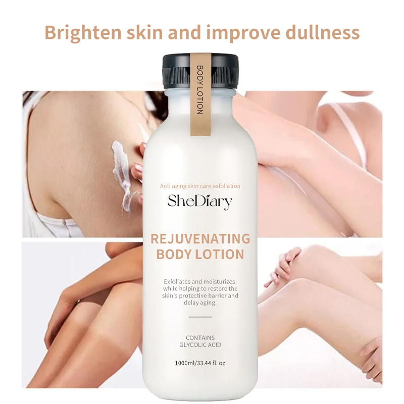 SheDiary 1000ml Body Lotion Natural Vegan Hyaluronic Acid Hydration Skin Moisturizing Rejuvenating Antioxidant Effects
