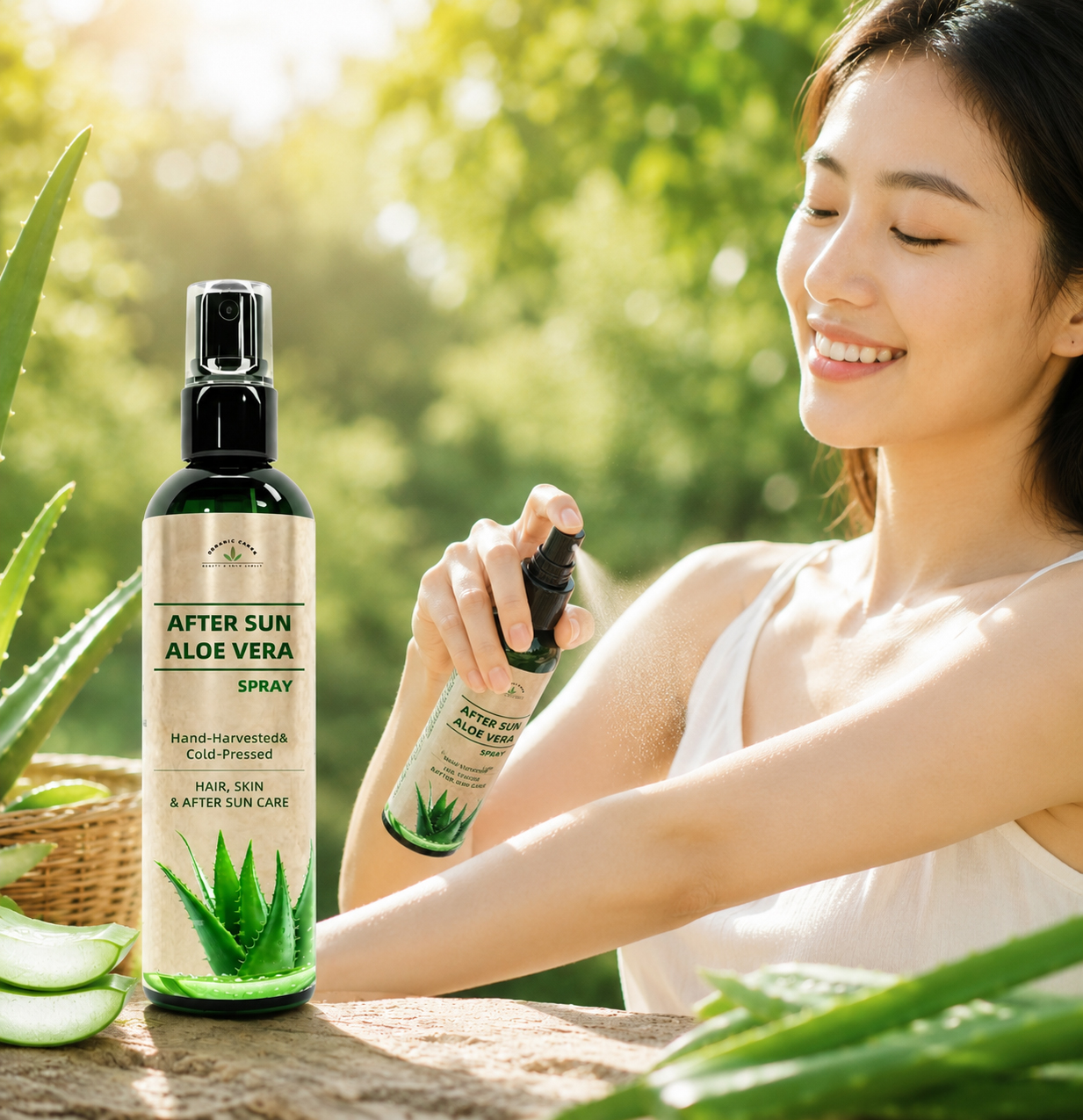 99% Pure Cold Pressed Aloe Vera Spray Vitamin C E a Facial Mist Hair Moisturizer Sunburn Relief After Sun Care Body Lotion