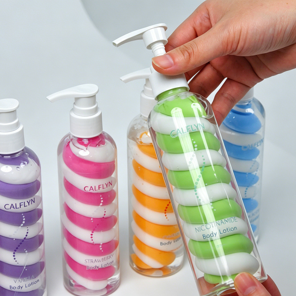 Private Label Collagen Body Lotion Moisturizing Anti-Aging Body Cream Spiral Marshmallow Ice Cream Design Daily Skin Care