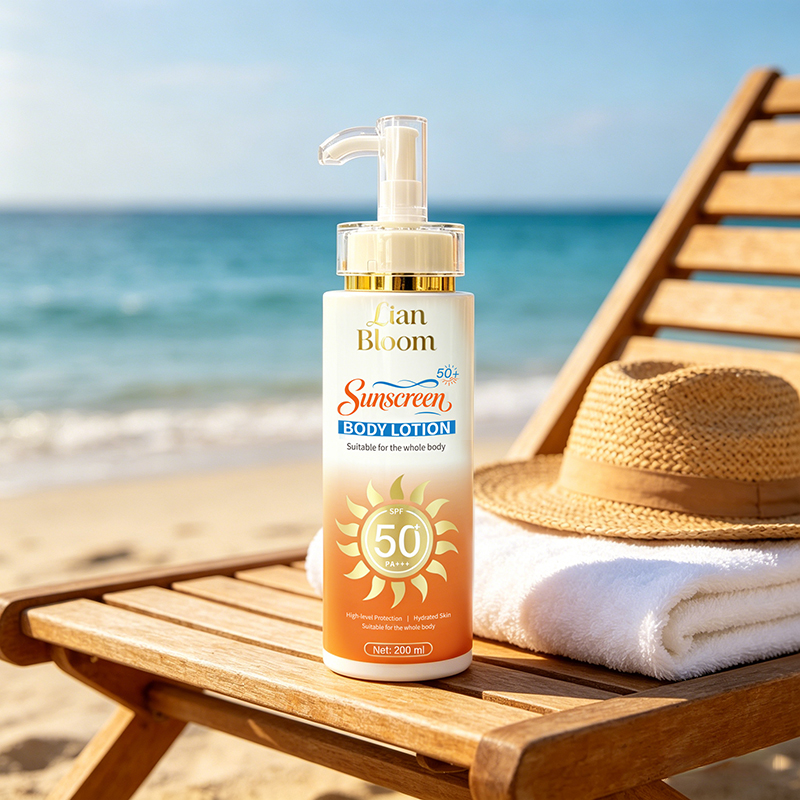 Hot Sale 200 ml SPF50+ PA+++ Sunscreen Body Lotion Full Body Sun Protection Moisturizing Water Resistant for All Skin Types