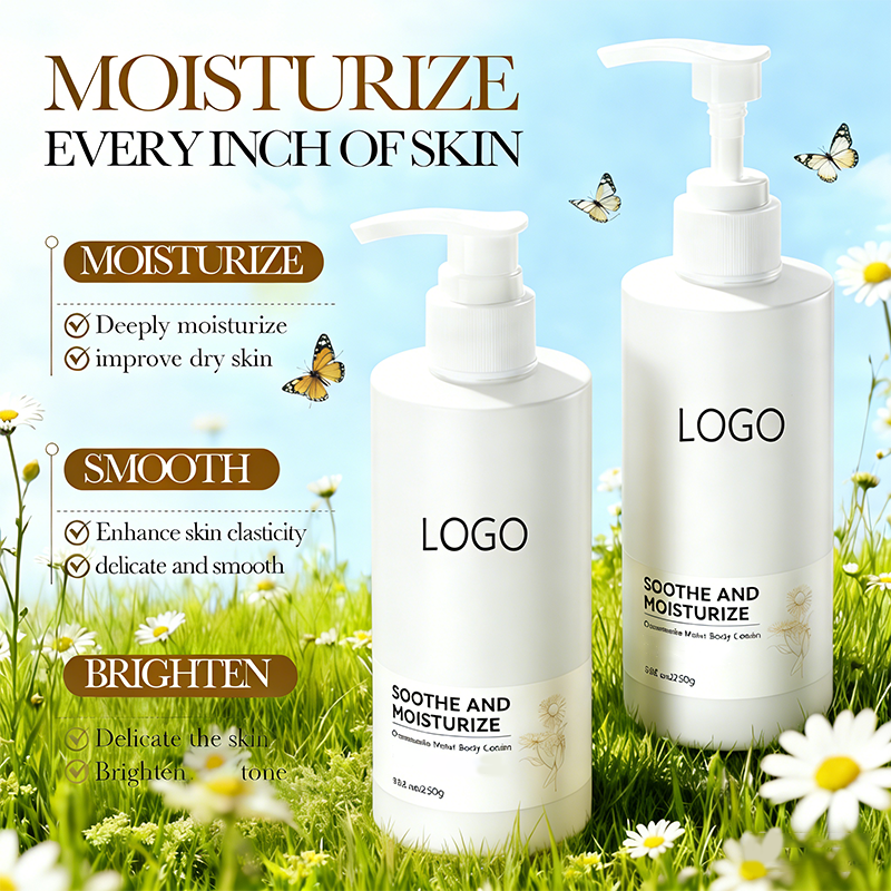 OEM Organic Chamomile Body Lotion Moisturizing Whitening Hydrating Brightening Skin Softening