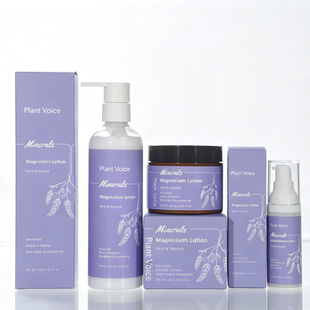 Natural Magnesium Lotion OEM Private Label Unscented Shea Butter Coconut Oil Soothing Body Lotion For Relaxation &amp; Skin Repair