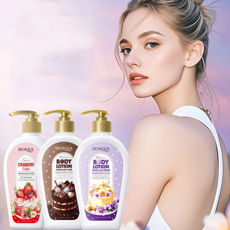 BIOAQUA Vanilla Ice Cream Cake Nourishing Body Lotion for Dry Skin Winter Moisturizer