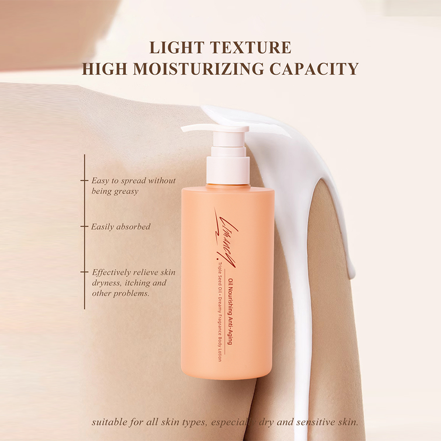 Triple Seed Oil Body Lotion with Dreamy Fragrance for Deep Hydration and Anti Aging