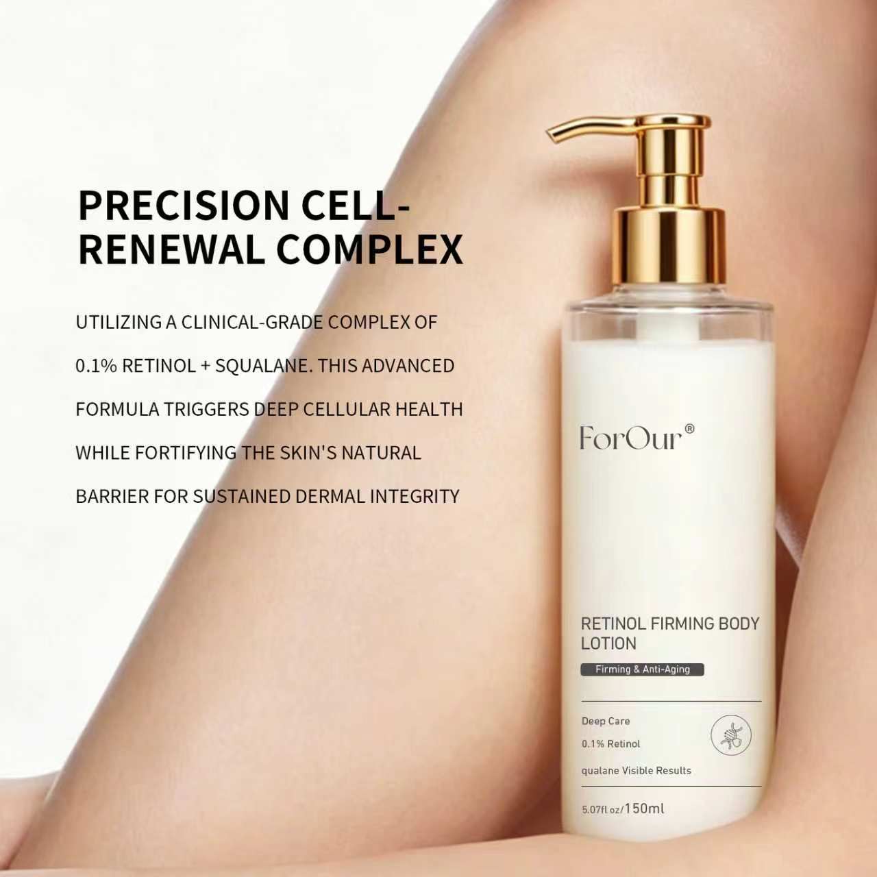 Private Label High Quality 0.1% Retinol Firming Body Lotion Skin Care Treatment