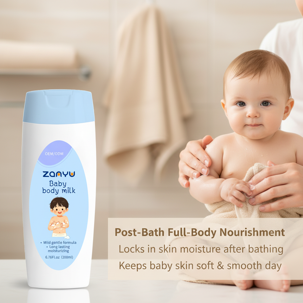 Private Label 200ml Best Daily Moisturizing Tear Free Body Body Milk For All Skin Types Custom Shea Butter Guangdong Skin Care