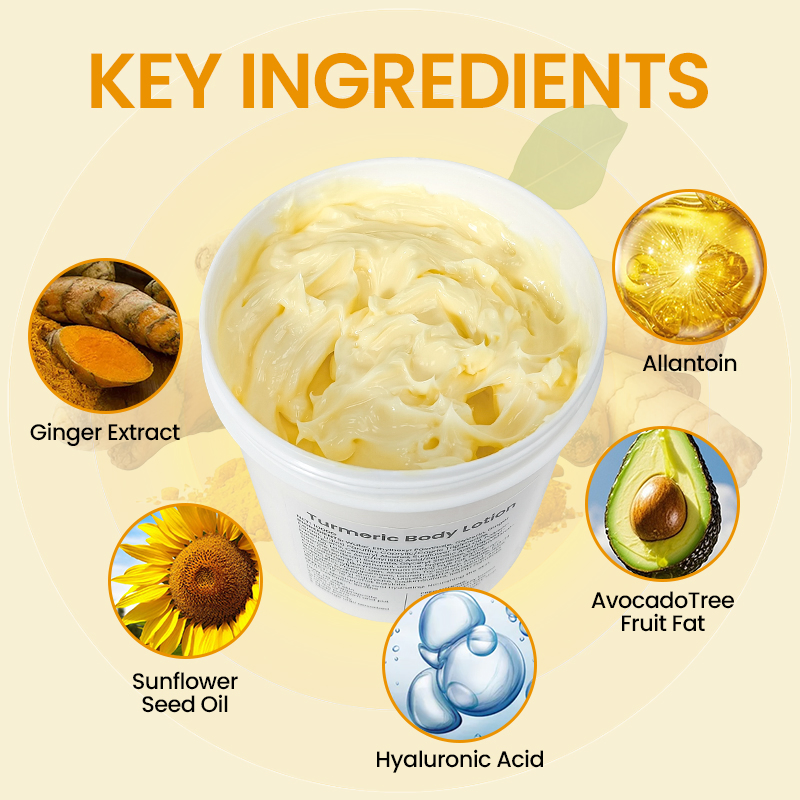 Hyaluronic Acid &amp; Ginger Extract Turmeric Body Lotion Brightening &amp; Refreshing