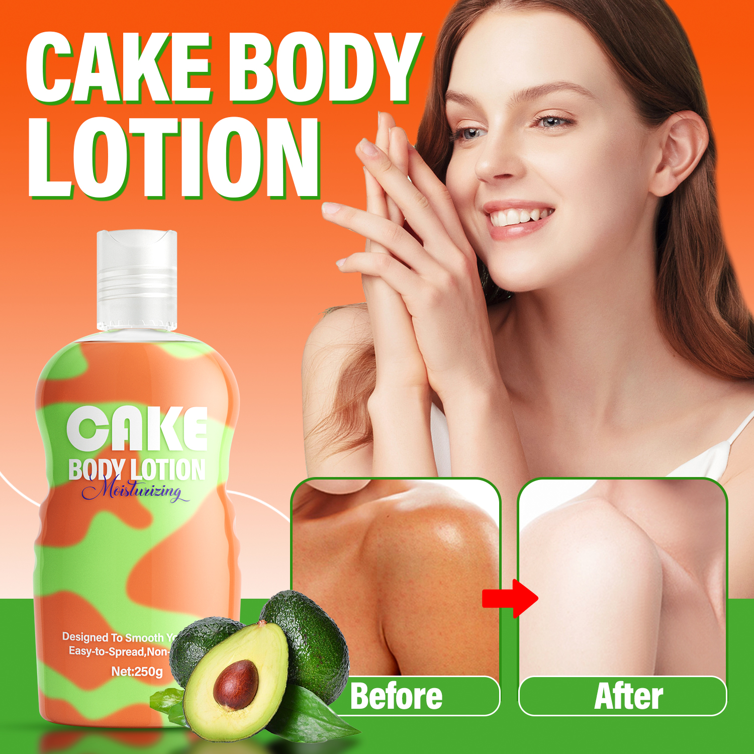 Cake Nourishing Moisturizer Brightening Body Lotion Wholesale Organic Skin Care Body Lotion