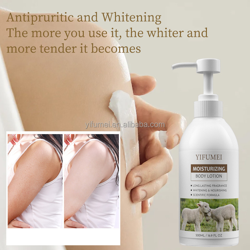 Private Label Moisturizing Nourishing Glow Lightening Natural Skin Care Instant Whitening Vc Lanolin Body Lotion