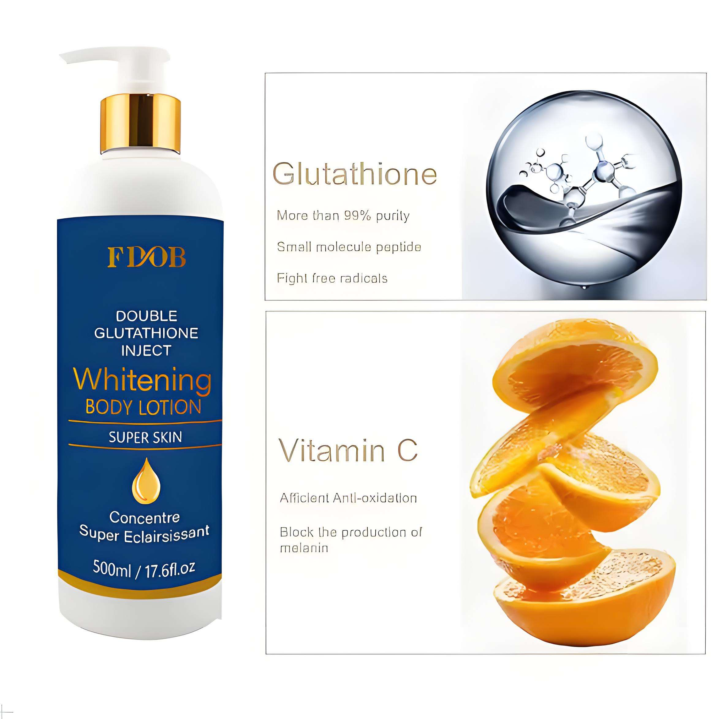 Custom Brightening Body Lotion - Natural Formula for Fairer Skin, Moisturizing and Gentle (OEM Private Label Available)