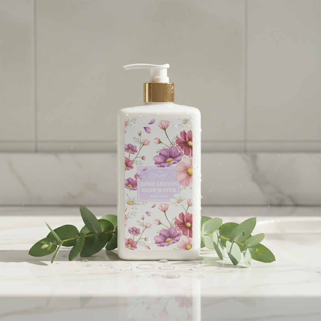 Private Label Body Lotion Infused with Rose Water for Individuals Have Dry Skin - Lily Bath