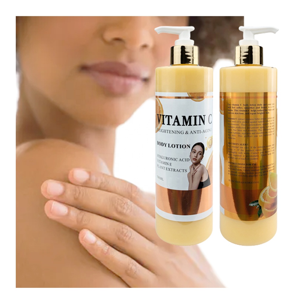 Gluta C Vitamin C Body Lotion Effective Brightening Anti-Acne Exfoliates Moisturizes Non-Greasy Enriched Vitamin C Softer