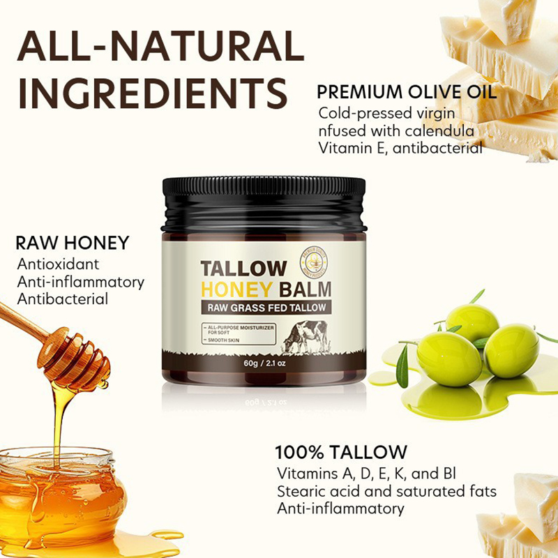 Organic Body Lotion Moisturizing Cream Private Label Whipped Tallow Honey Balm Lightening Nourishing Smooth Soft Skin Unscented