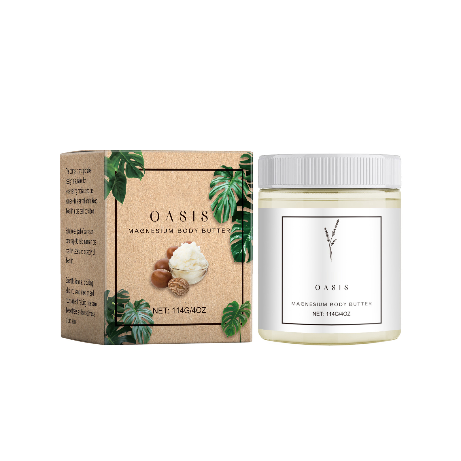 Body Lotion with Shea Butter and Magnesium Gently Moisturizes Hydrates Softens Nourishes Children's Skin 114g in Jar with Lid