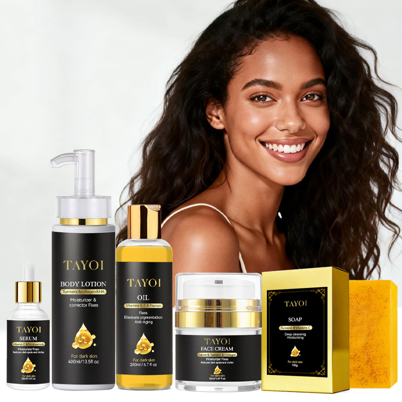 Luxury Organic Vitamin c Body Lotion Care Products Arbutin Brightening Fade Dark Spots Face Cream Skin Care Set