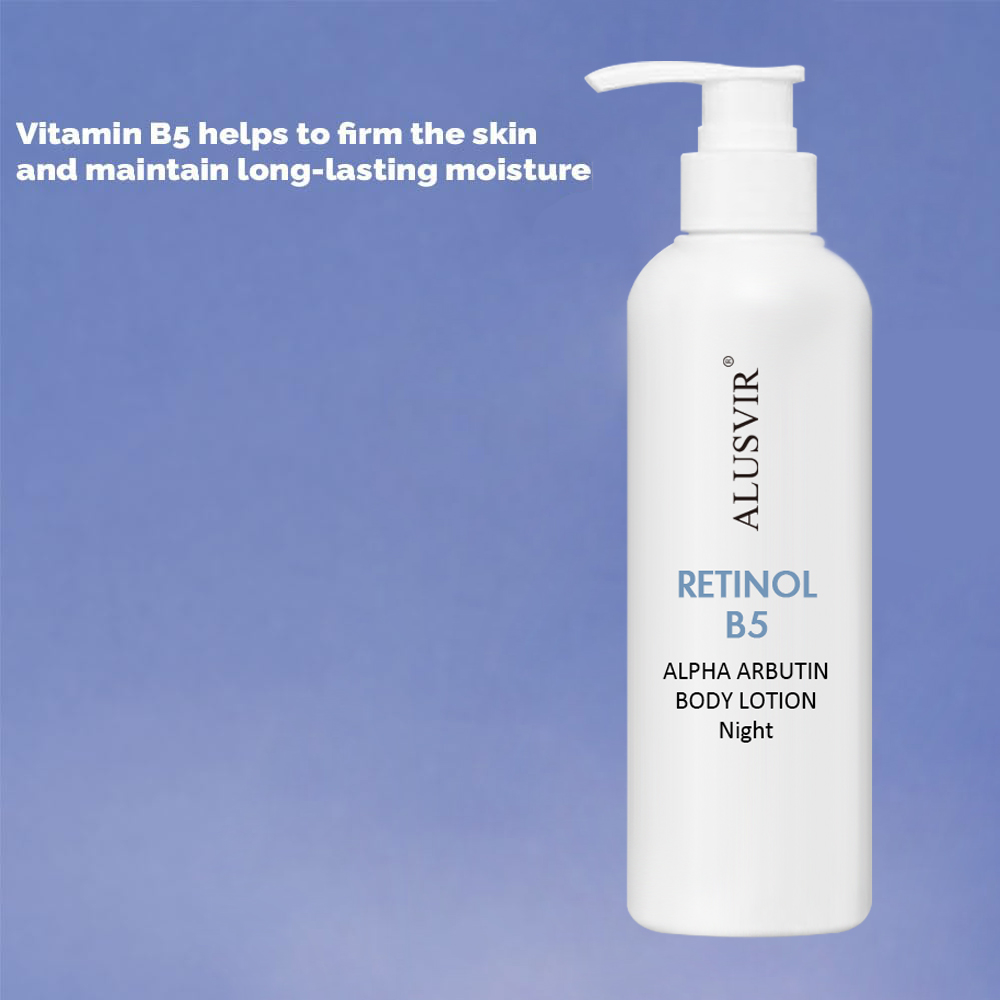 Private Label Retinol Vitamin B5 Glutathione Alpha Arbutin Body Lotion Whitening Moisturizing Anti Aging Body Care Cream Lotion