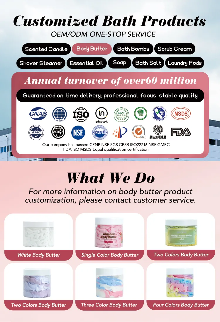 Organic Body Butter Cream Skin Moisturizing Rich Vitamin E Lotion Butter Struuberry Body Lotion