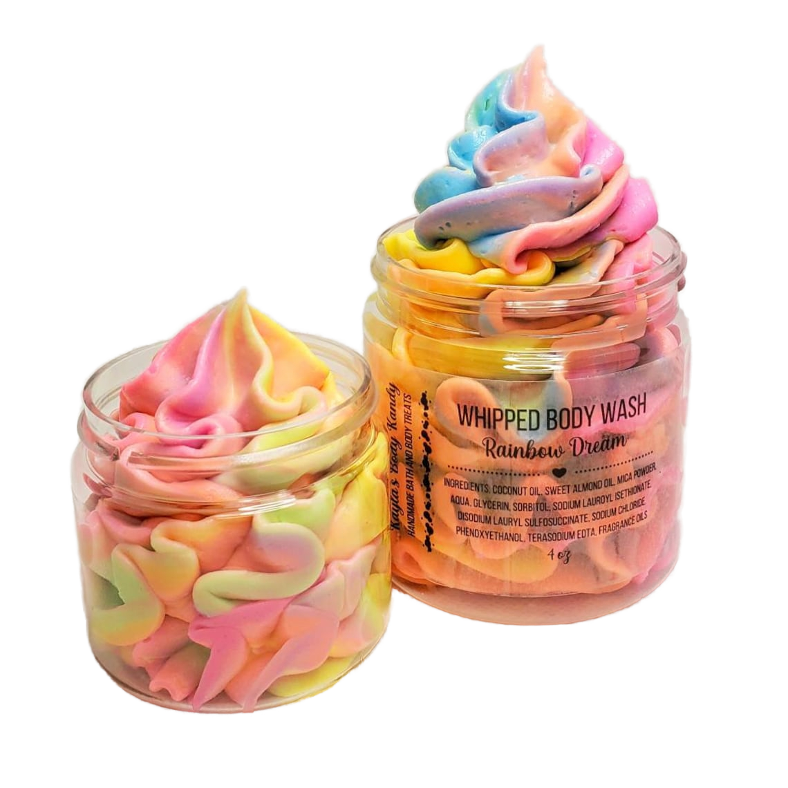 Whipped Body Butter, Peach &amp; Mango Scented Body Moisturizer 4oz; Mango Butter and Shea Butter for Sensitive, Dry Skin