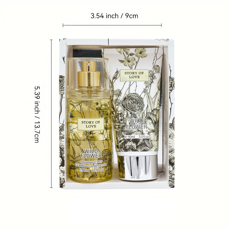 Best-selling Eco-Friendly Luxurious ARAB Fragrance Body Lotion and Spray Set for Men and Women-Long-lasting Fruity Floral Scent
